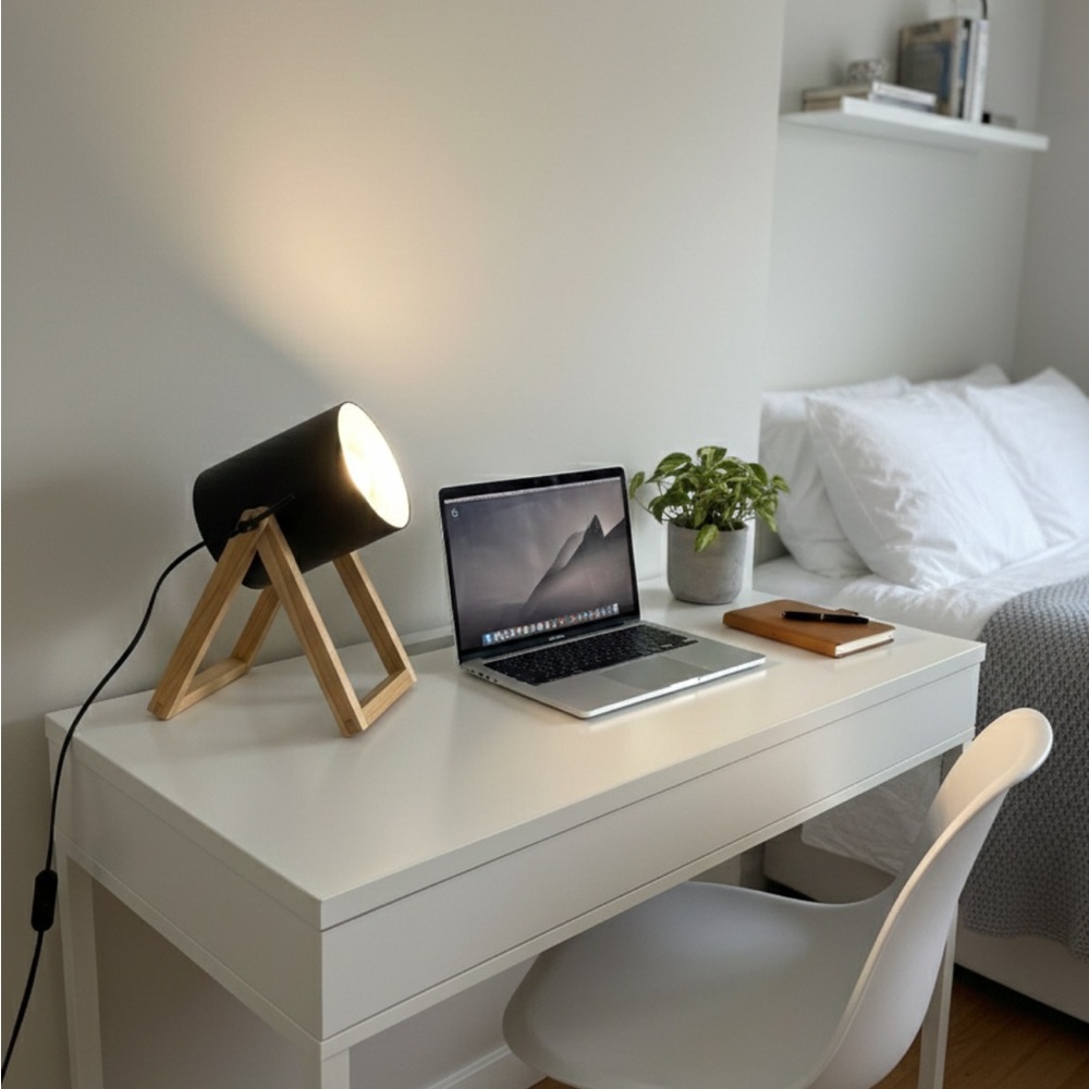Modern Black and Tan Table Lamp